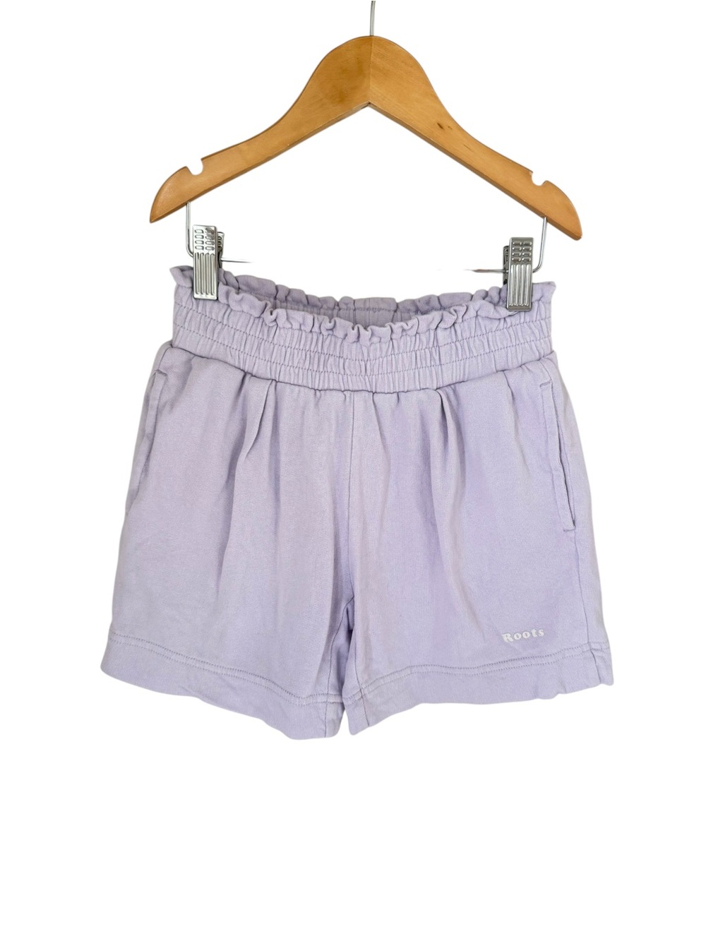 Roots Lilac Paperbag Waist Kids Shorts 6Y